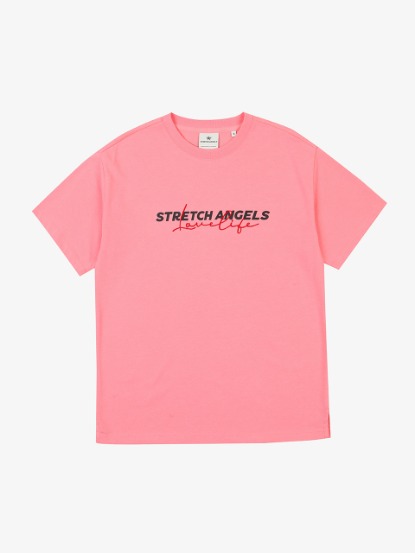 러브로고 컴포트핏 티셔츠_핑크